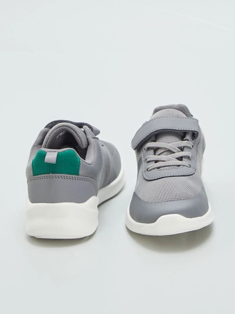 Baskets basses running   Gris/vert