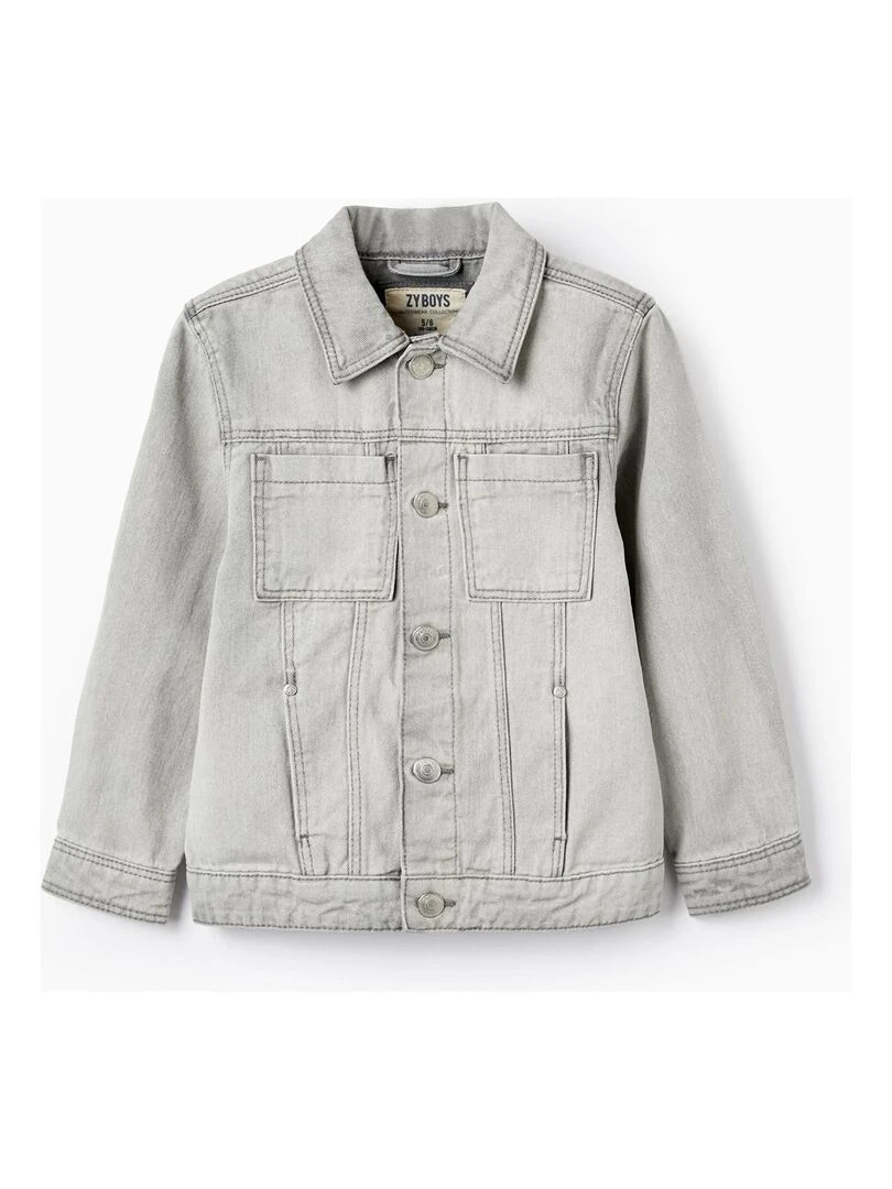 Veste en jean en coton pour garçon SICILIAN DAYS Vert