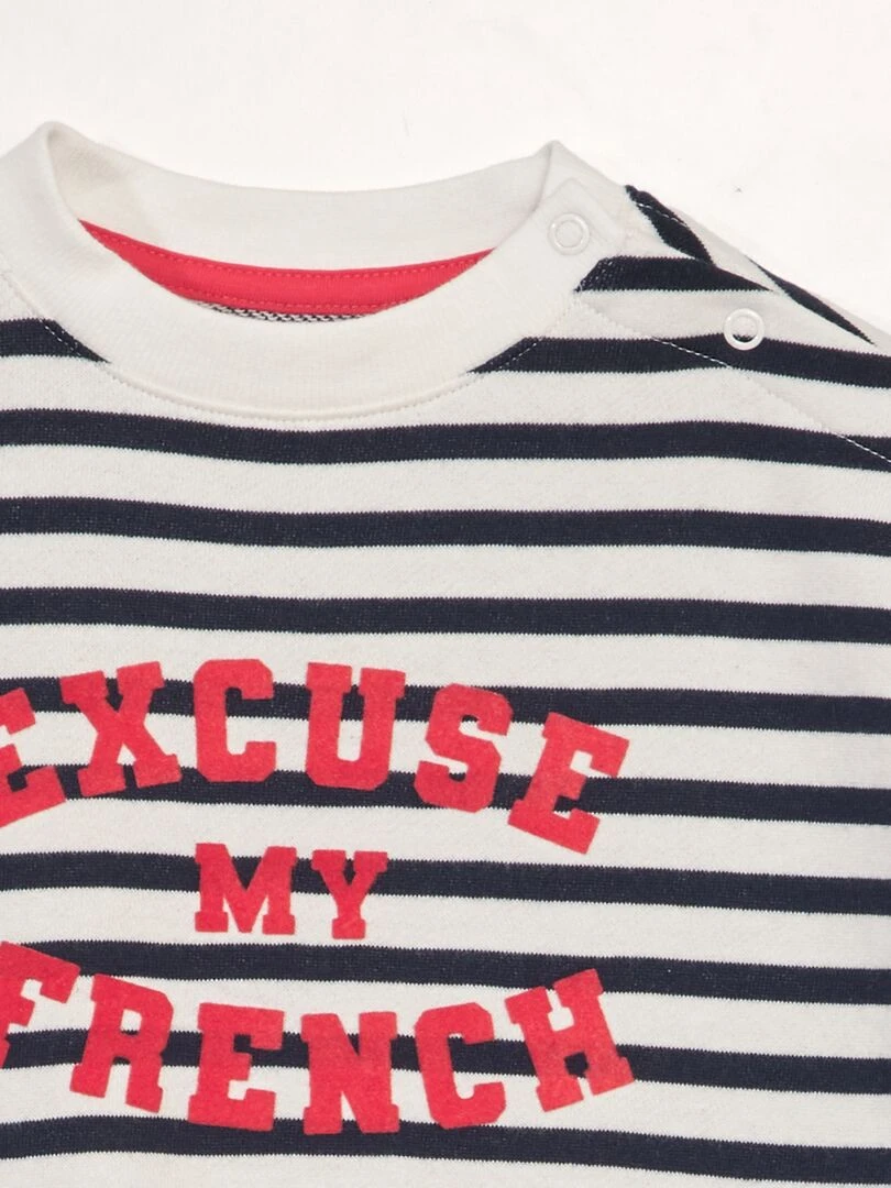 Sweat à col rond   So Easy   Rayé