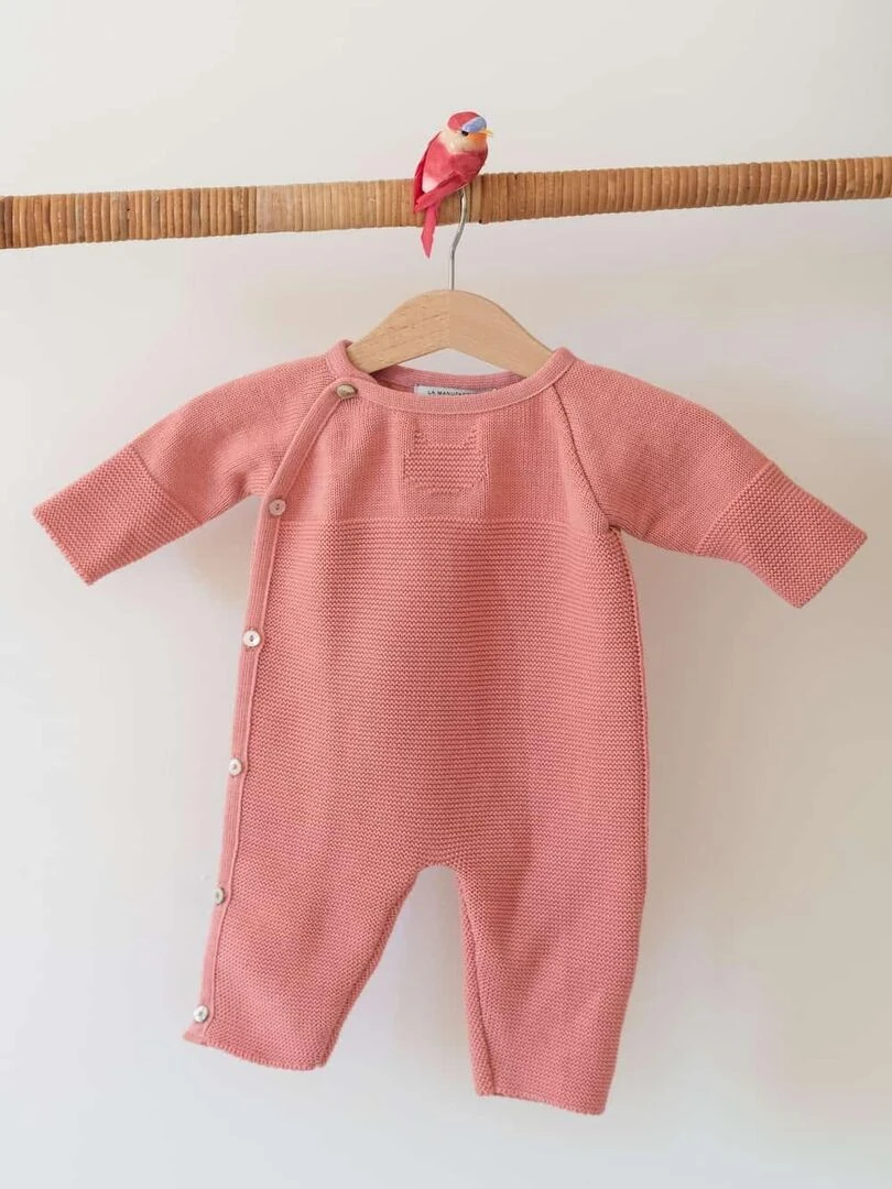 Combinaison en coton Petits Chats Rose