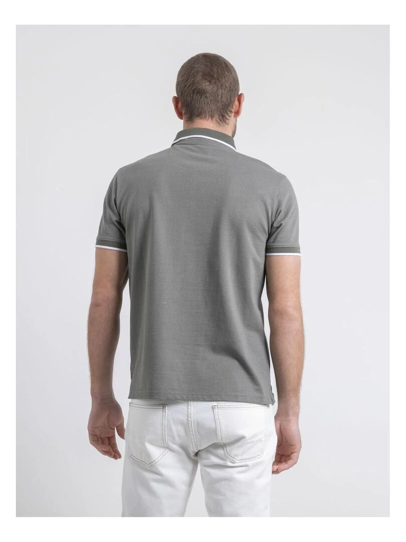 Polo manches courtes pur coton POULENI Kaki