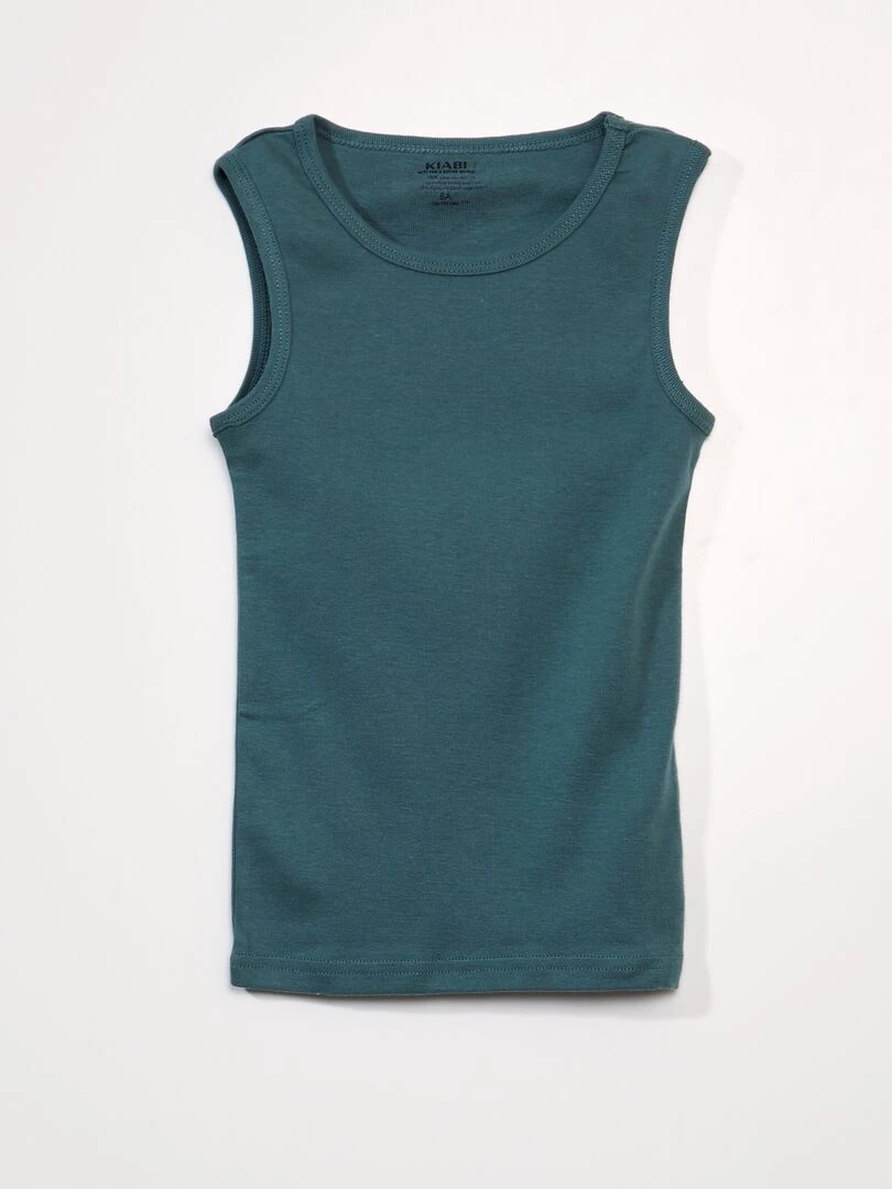 Lot de 3 débardeurs Marine/bleu/vert