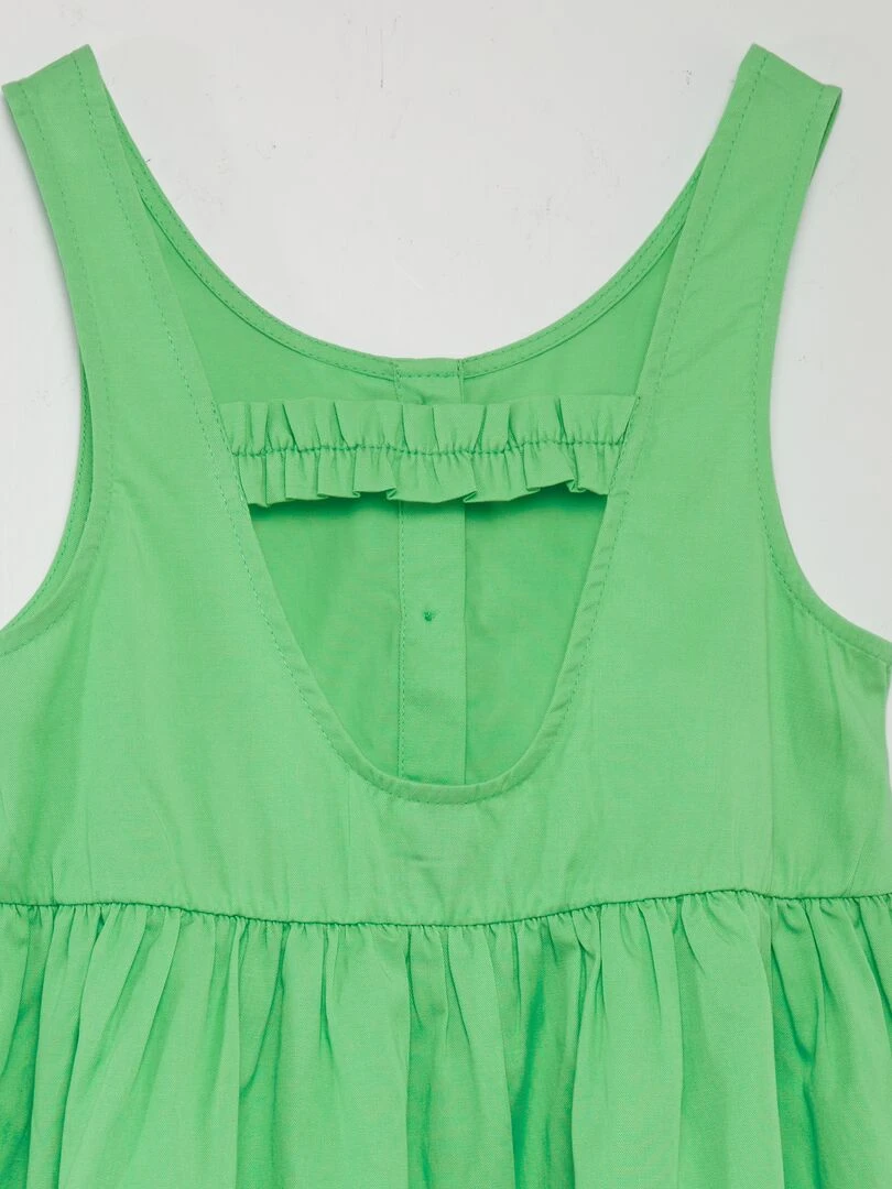 Robe sans manches à ouverture au dos   Vert