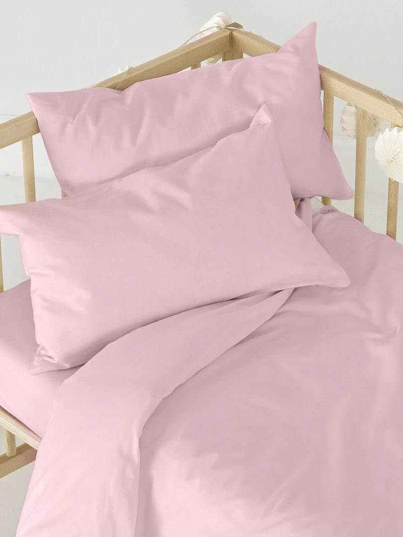 Drap housse Basic Berceau "Happyfriday"   Rose pâle