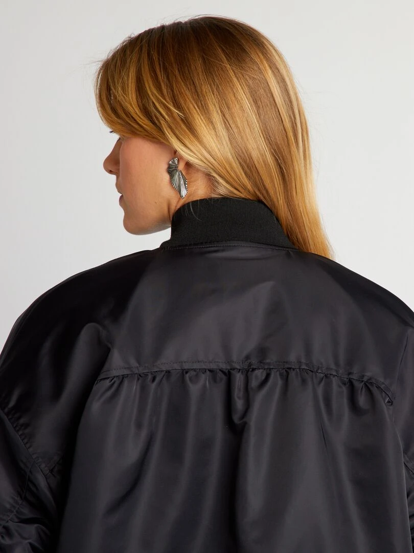 Blouson avec col ras du cou   noir