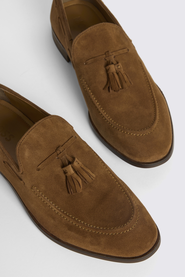 Highgate Tan Suede Tassel Loafer   Buy Online at Moss
