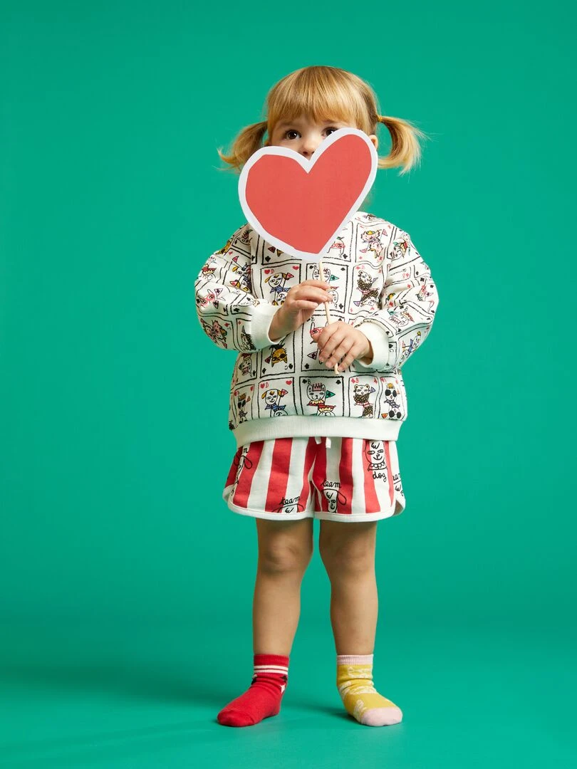 Short à taille élastiquée X Little Bad Wolf Mixte Rouge/blanc