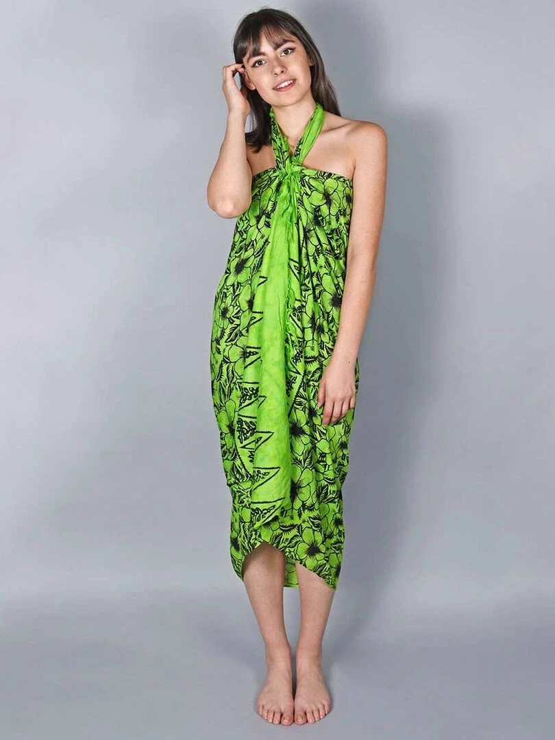 Paréo Batik Lotus Vert
