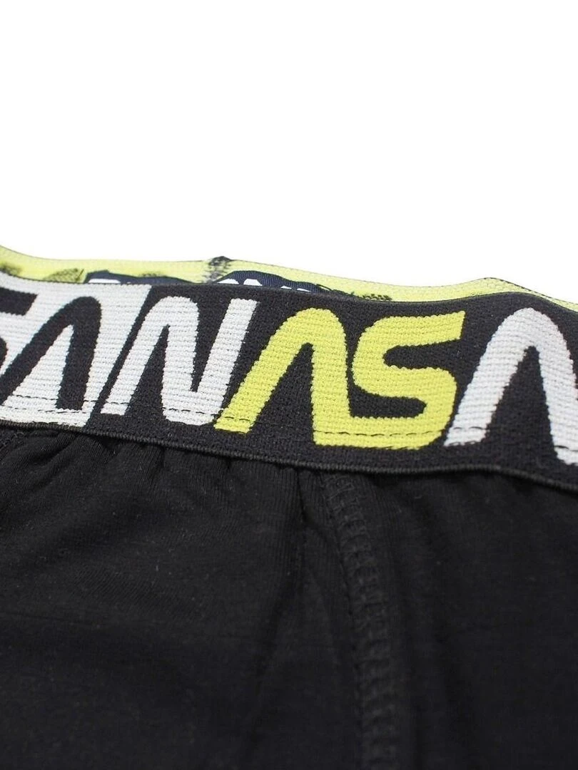 Nasa   Boxer homme imprimé logo en coton   Noir