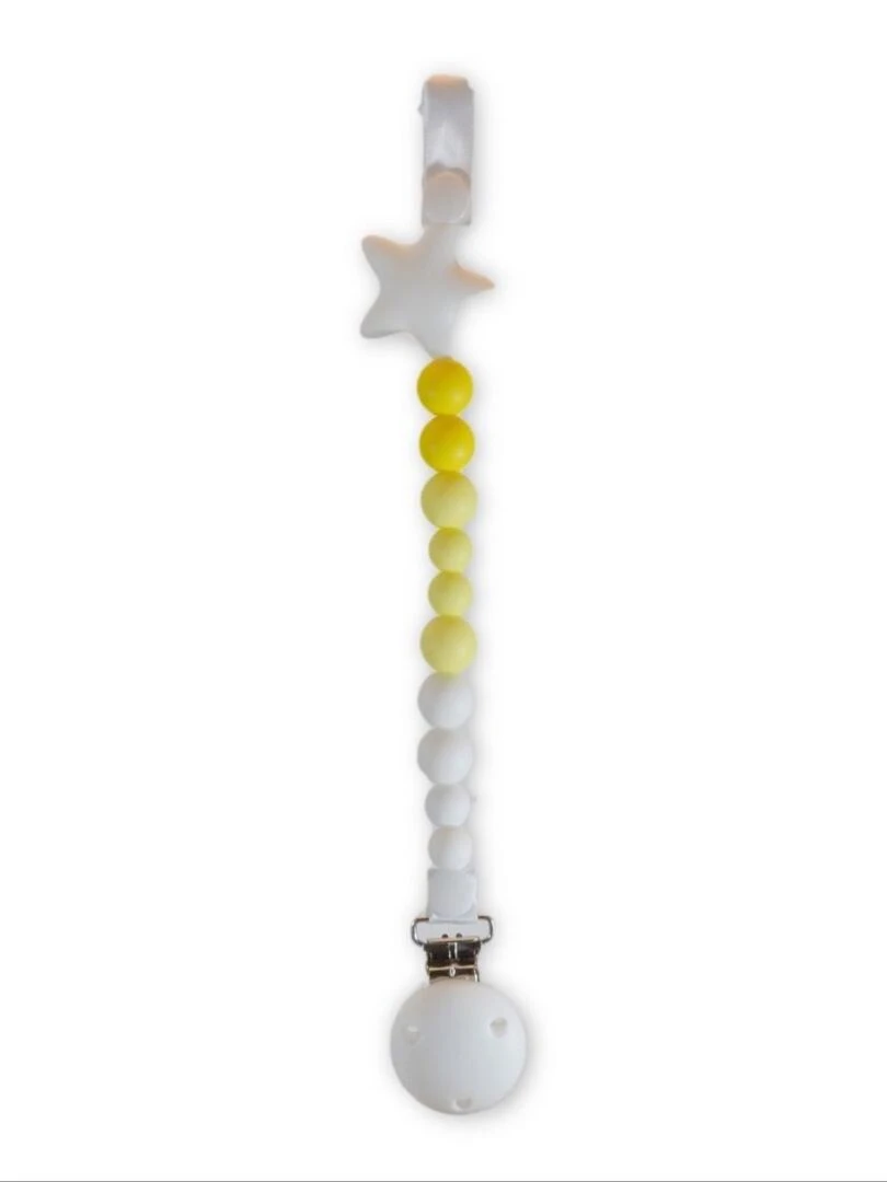 Accroche Tétine Lollipop Jaune Jaune