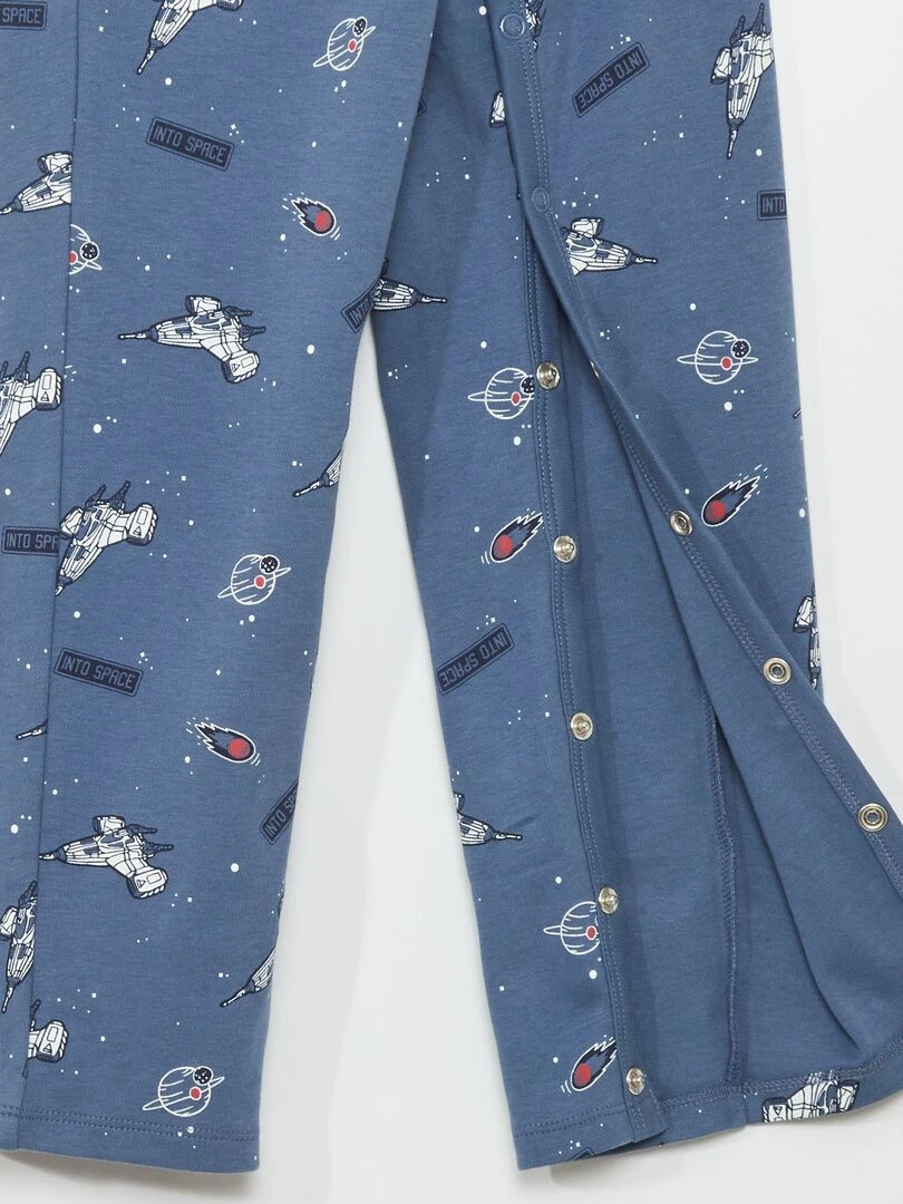 Pantalon avec ouverture à pressions   So Easy   Bleu