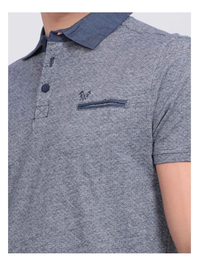 Polo pur coton PUGO   Bleu marine