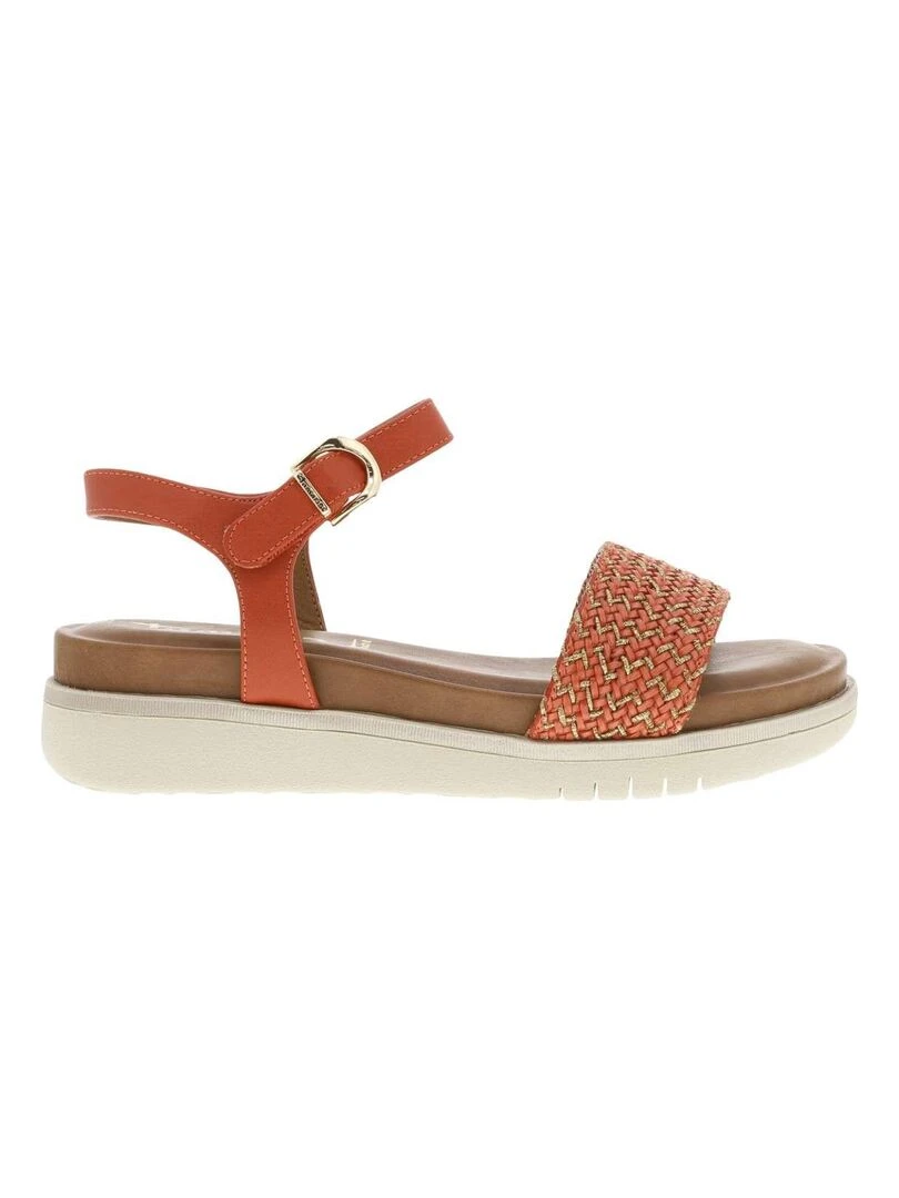 TAMARIS Nu pieds talon semi compensée Orange