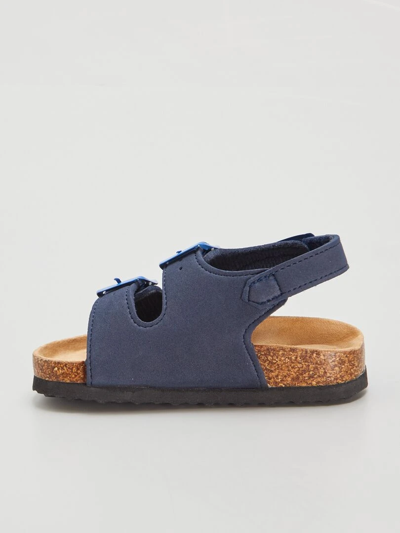Sandales avec brides à scratch à la cheville   Bleu marine