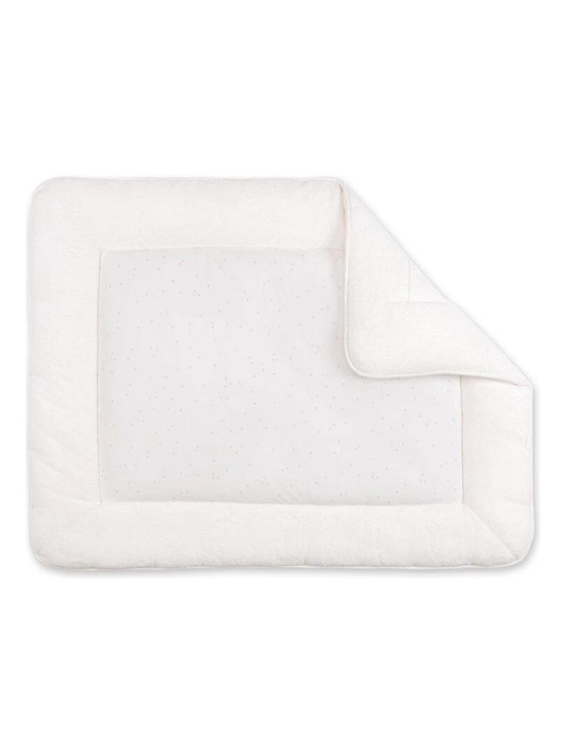 Bemini Tapis de parc et jeu Pady Jersey et bambou Blanc cassé