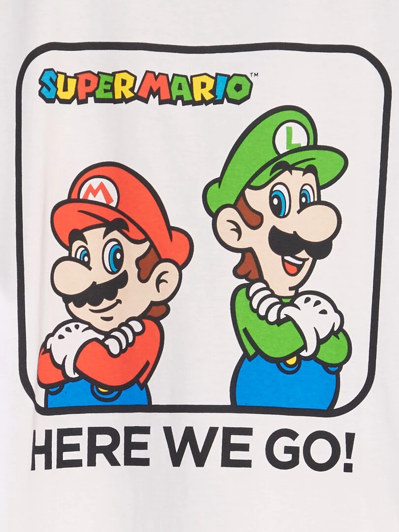 Ensemble pyjama 'Super Mario' 2 pièces Blanc