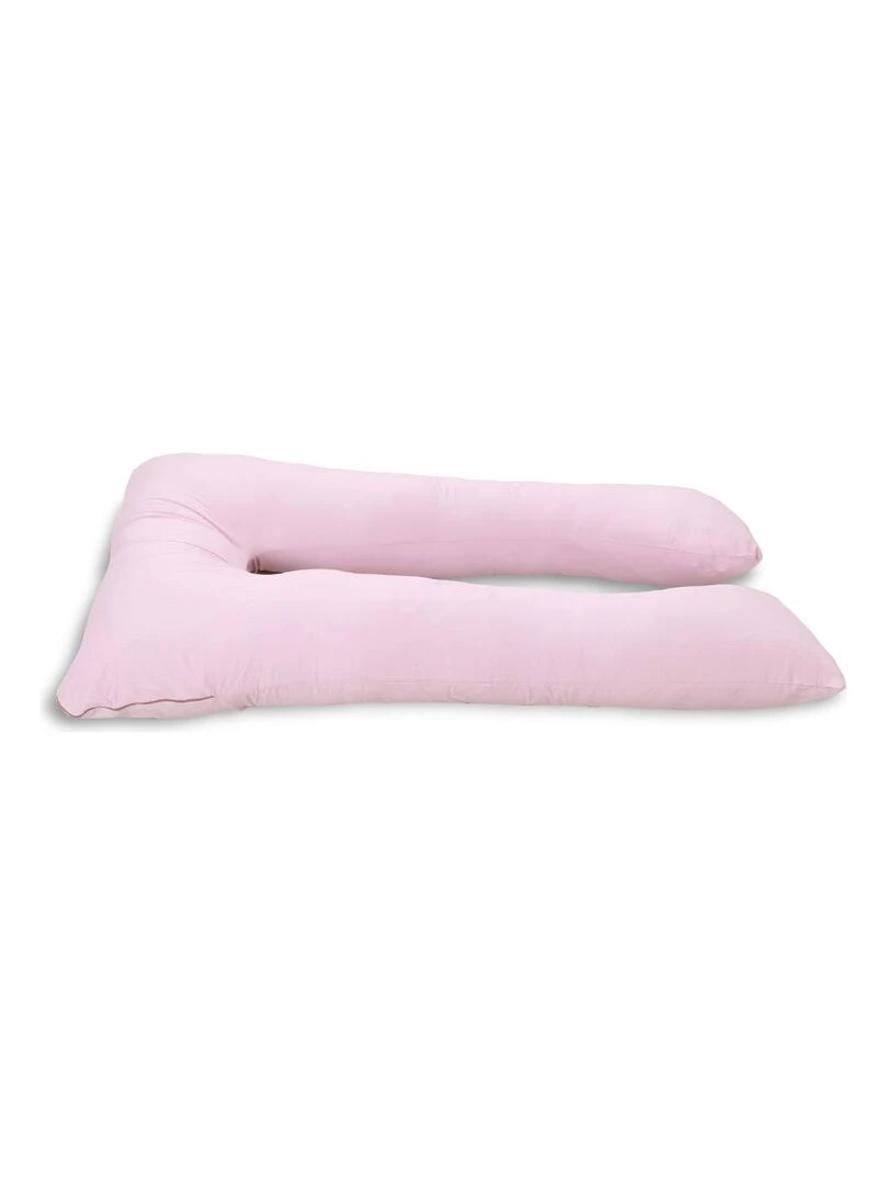 Coussin de Grossesse et d'Allaitement Coton 140x80cm   Déhoussable   Bananair   Rose