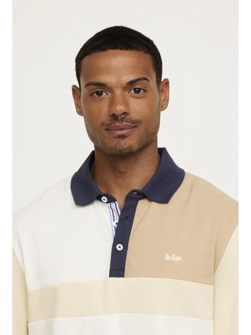 Lee Cooper   Polo manches courtes coton comfort BARTIO   Beige
