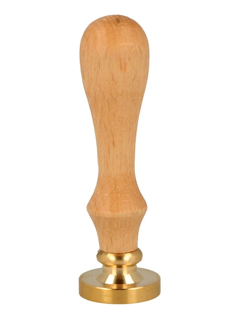 Manche en bois pour cachet de cire + Tampon Ginkgo   N/A