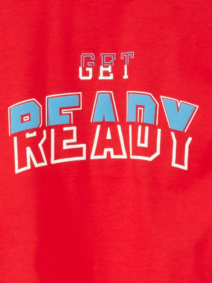 T shirt avec message Rouge