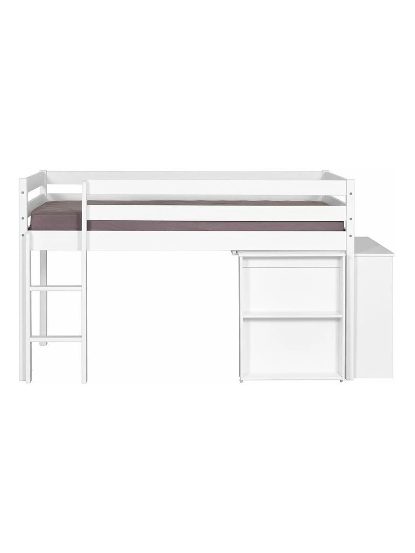 Lit enfant combiné avec matelas Davon   AKITEN RETAIL   Blanc Blanc