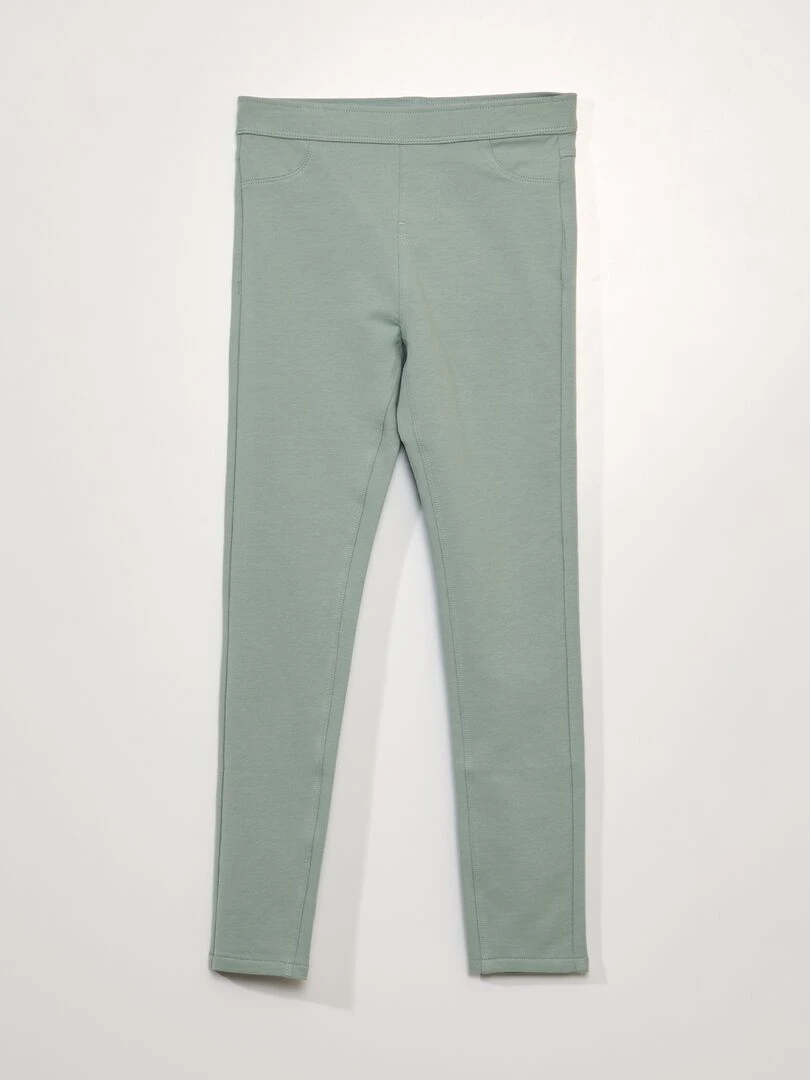 Jegging uni Vert tilleul