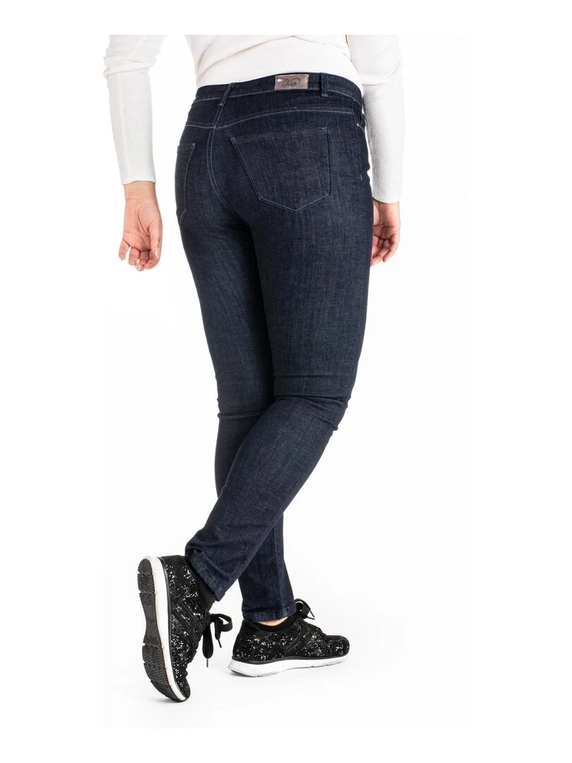 Jeans taille haute slim denim OBS6 'OBER'   Bleu