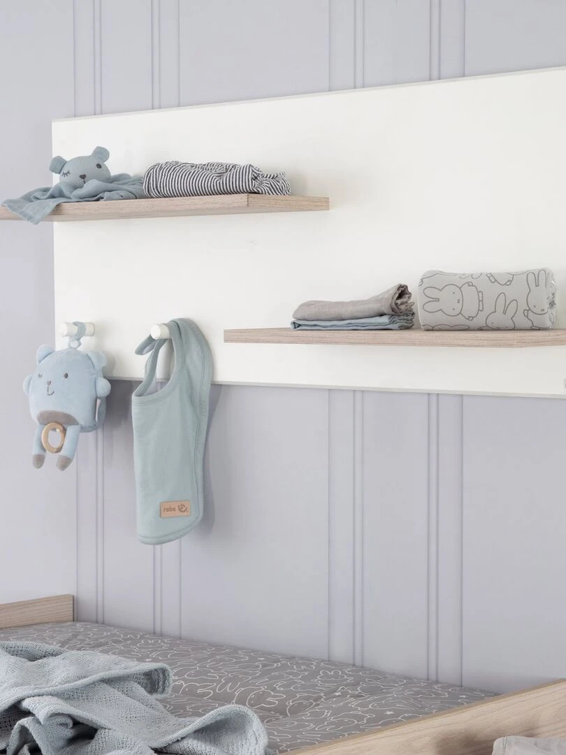 ROBA Étagère Murale pour Chambre Enfant "Felicia" Blanc cassé Blanc