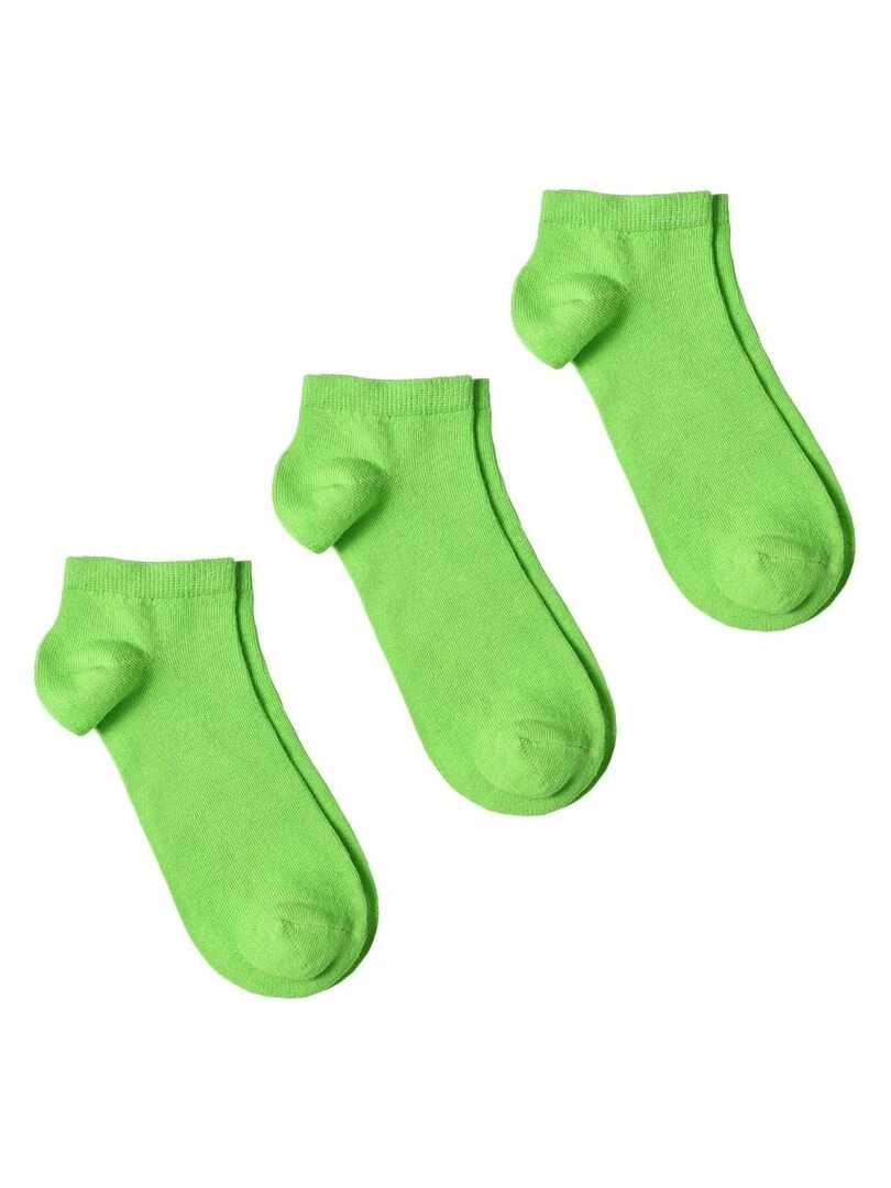Socquettes Coton Prémium   Lot 3 Paires   Fabrication UE   Vert jade