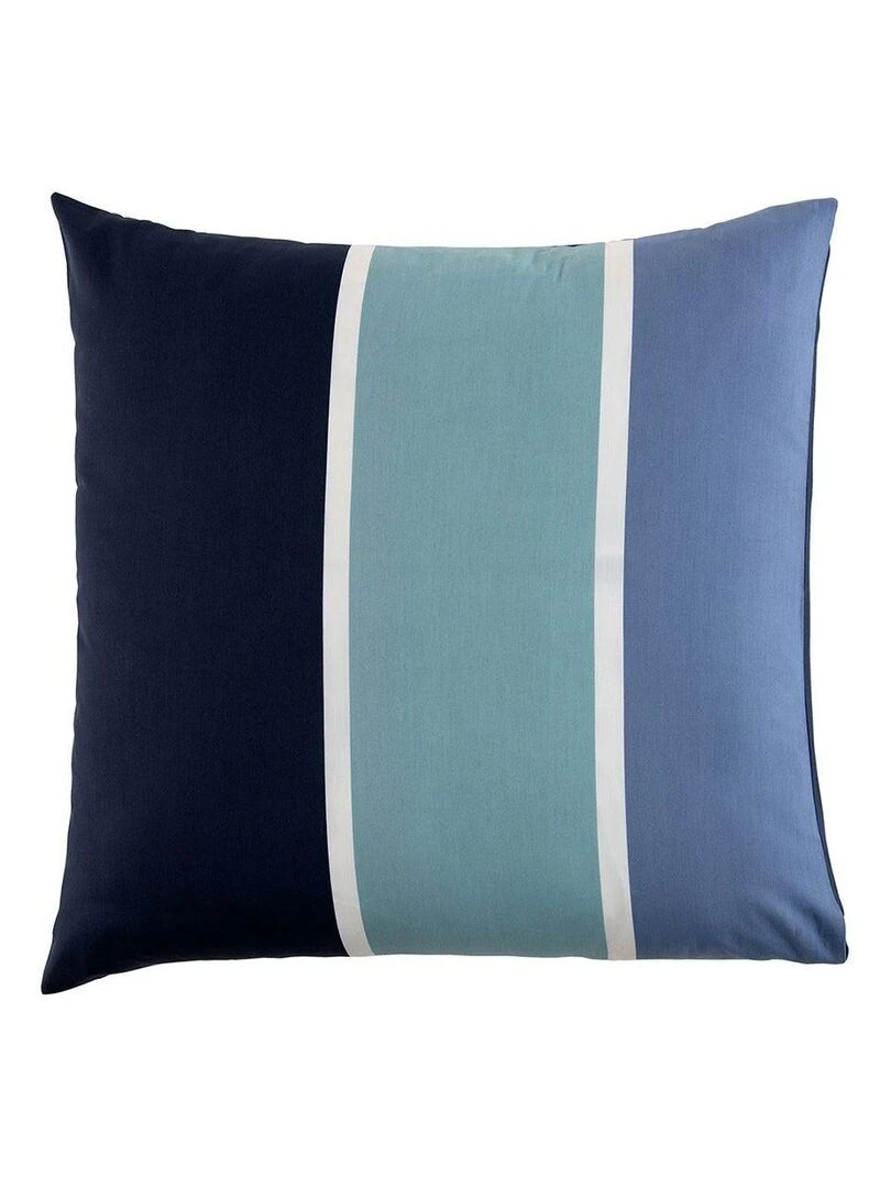 Housse de couette 260x240 + 2 taies Azul coton Percale 71 fils   Bleu