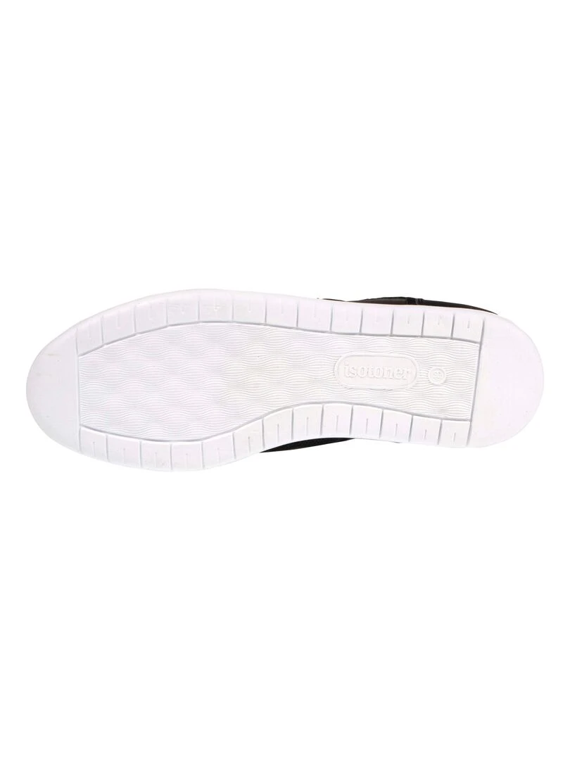 Baskets Confort Homme Mix matière Noir   Noir
