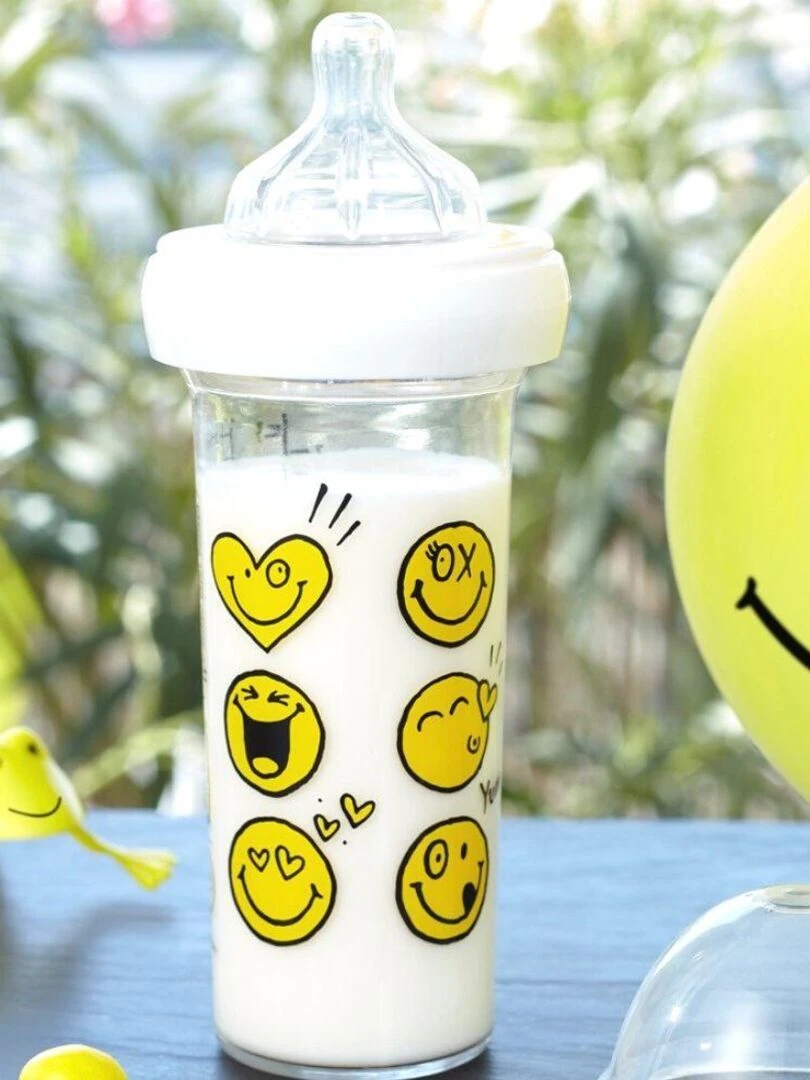 Biberon anti colique X Smiley (210 ml)   Jaune