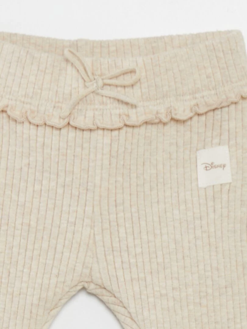 Ensemble 3 pièces body + legging + bavoir   Rose