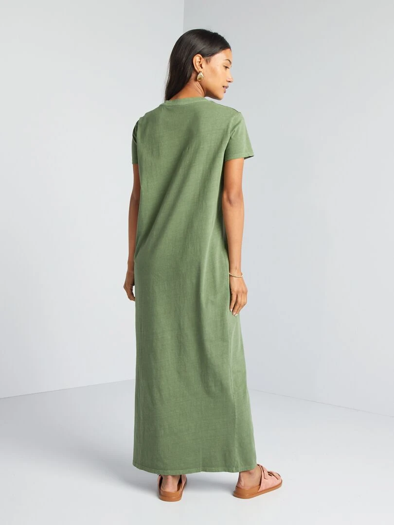 Robe T shirt  maxi   Vert