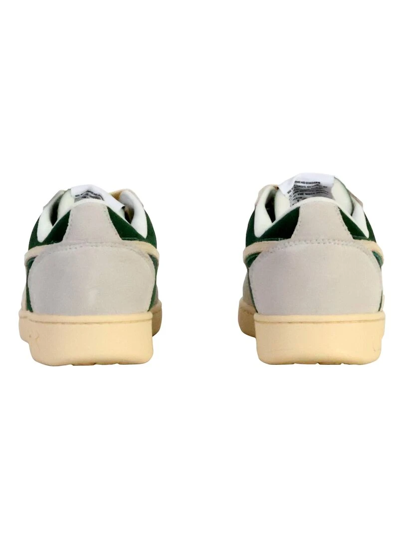 Basket Cuir Diadora Magic Low Suede   Blanc