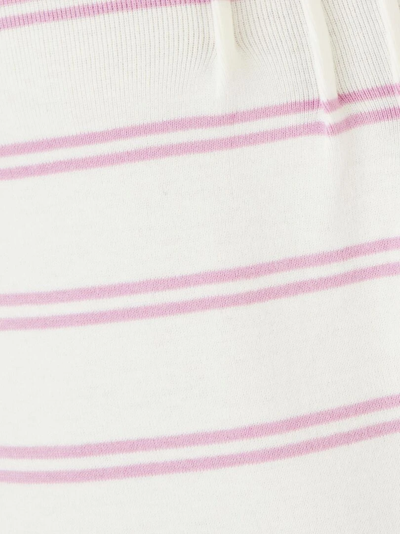 T shirt fine côte pur coton   Damart   Mauve