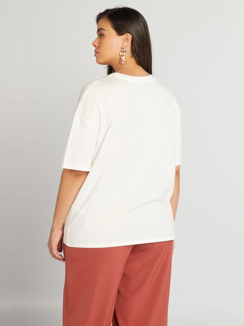 T shirt 'famille' manches courtes   Blanc 'family club'