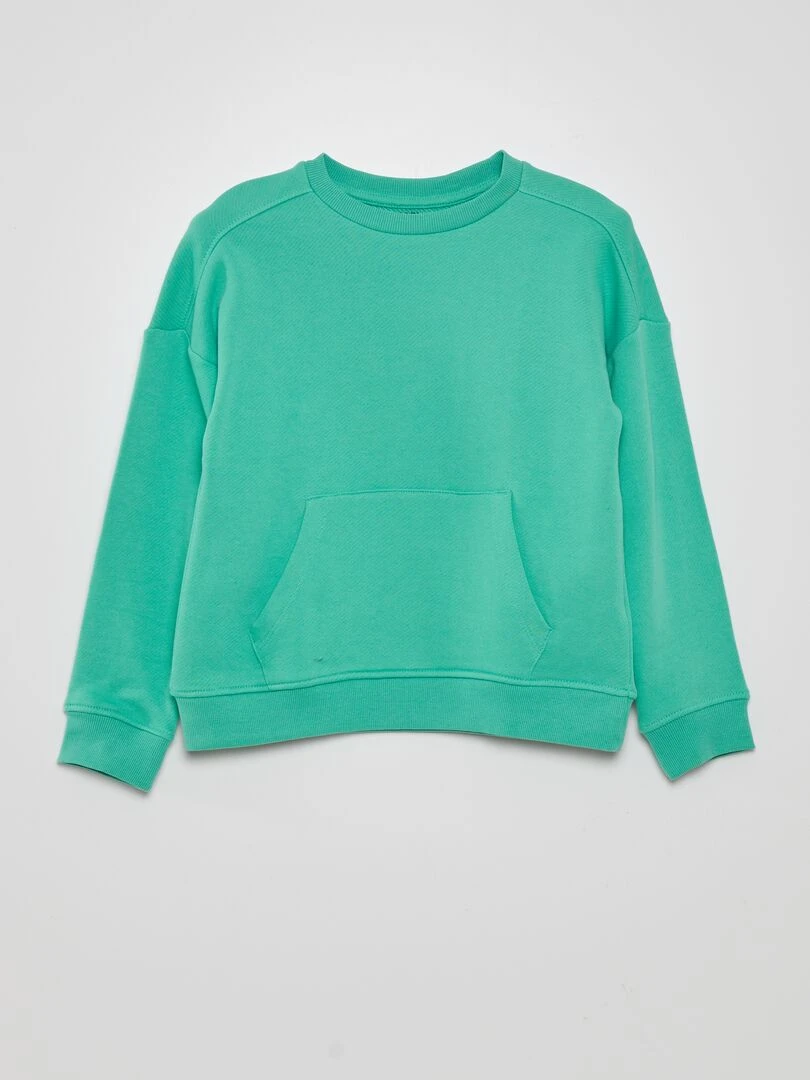 Sweat en molleton fin Mixte Vert