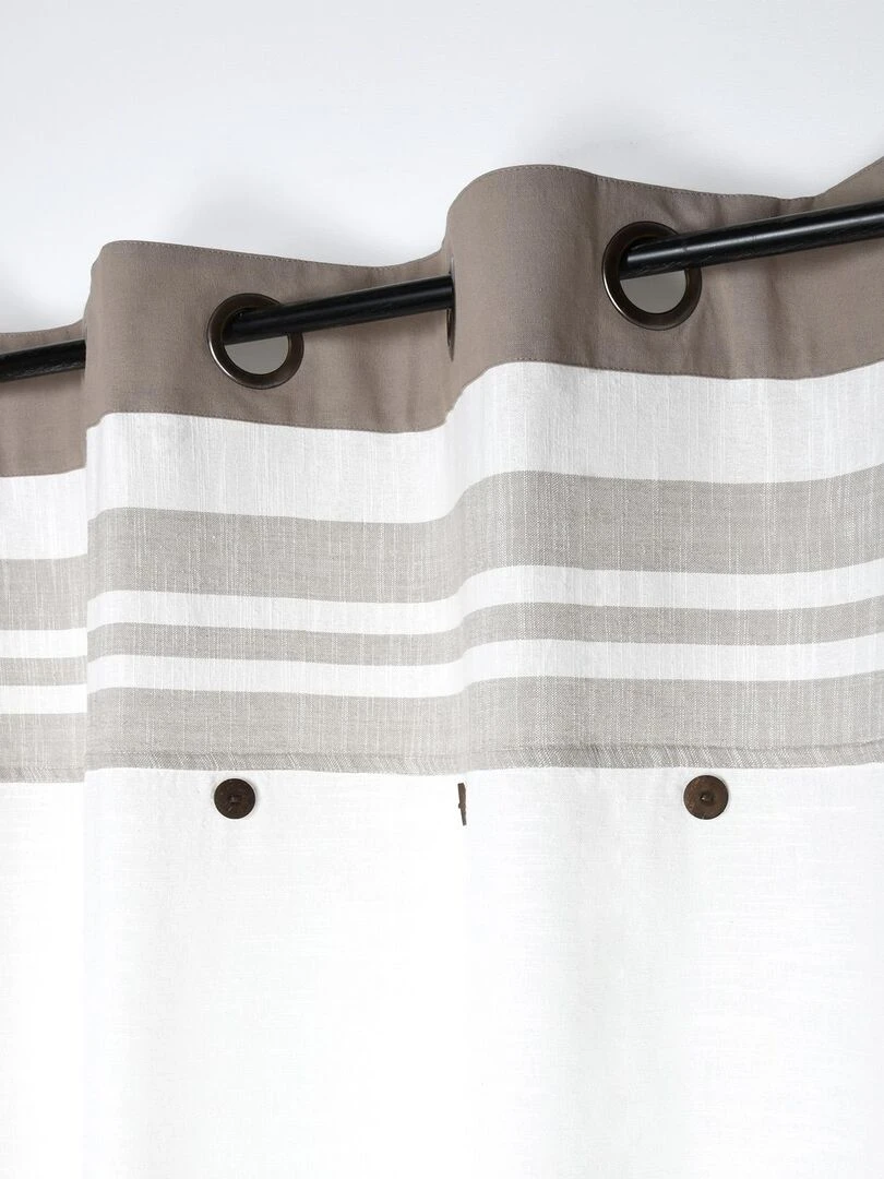 Rideau tamisant esprit tapissier Beige