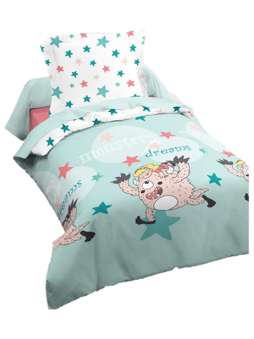 Housse de couette Ptits Monstres Bleu