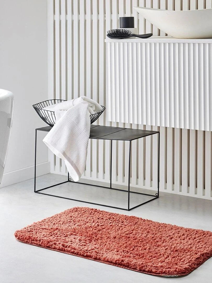 Tapis de bain tufté uni 'ESSENTIAL' 'TODAY' Rouge