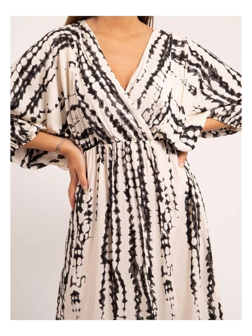 Robe longue motifs ILAZINE   Blanc