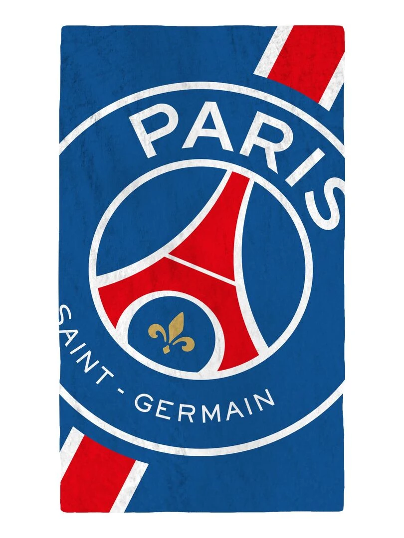 Drap de plage imprimé 100% coton PSG CROPPED Bleu