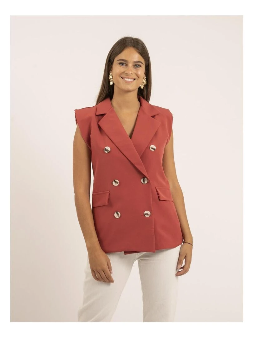 Blazer sans manches UVIDA Rouge brique