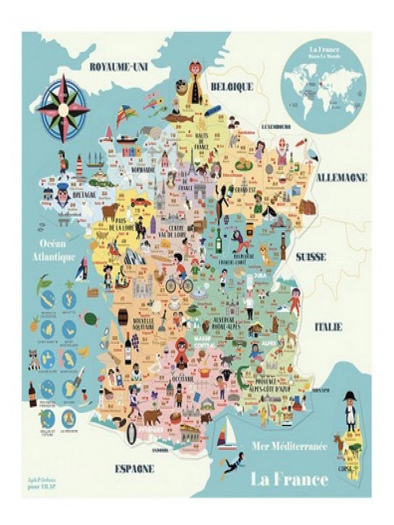Carte De France Magnetique 'vilac' N/A