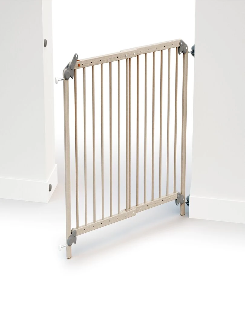 WEBABY Barrière de sécurité extensible Marron clair