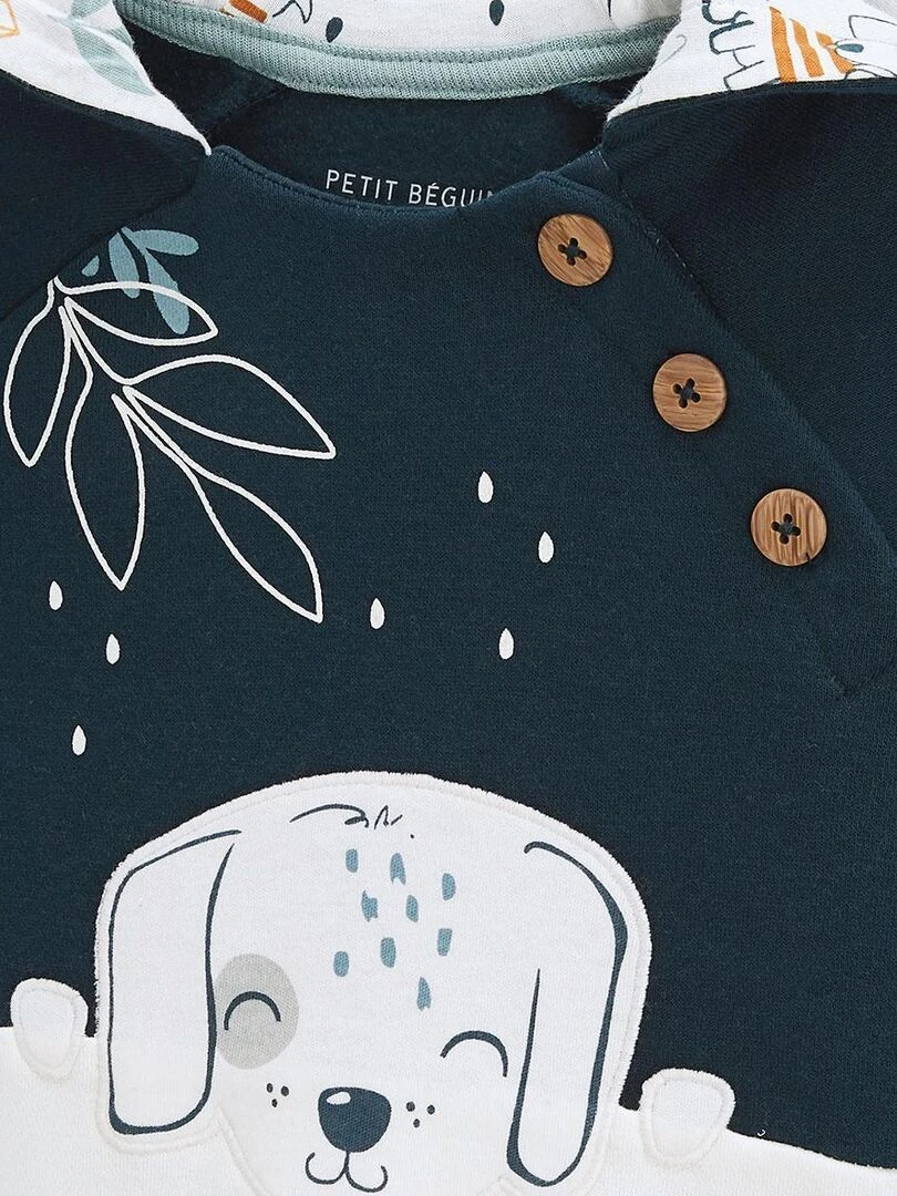 Ensemble bébé sweat shirt et pantalon en molleton Scotty   Bleu