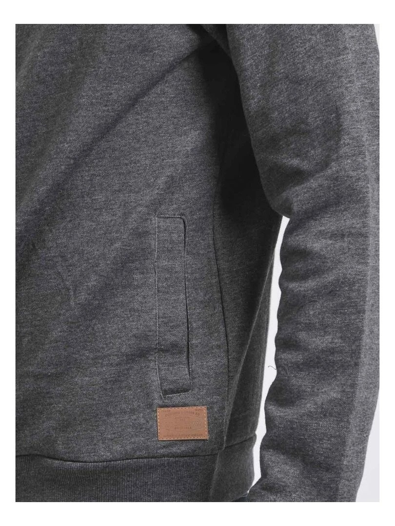 Gilet zippé col montant WITS   gris anthracite