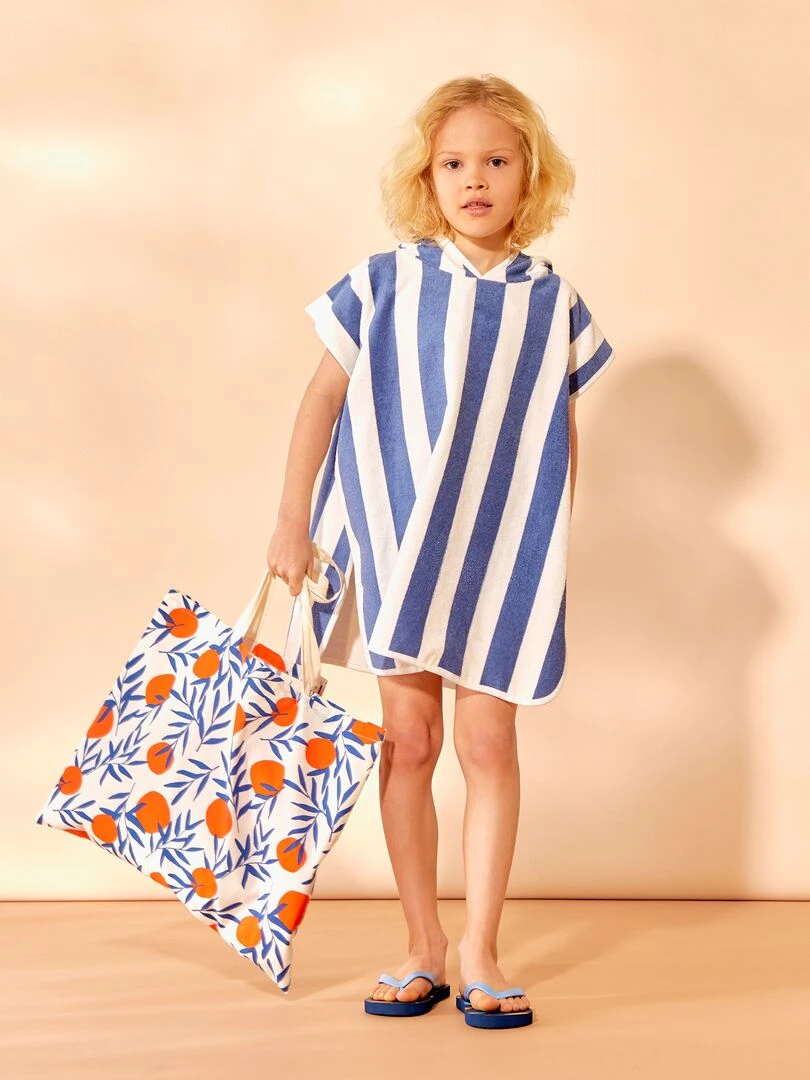 Poncho de bain BLEU
