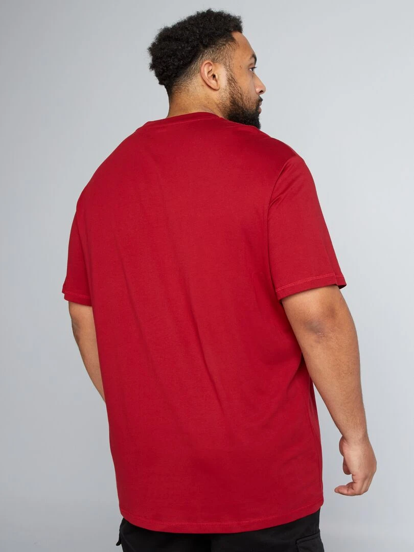 T shirt en jersey uni   Rouge